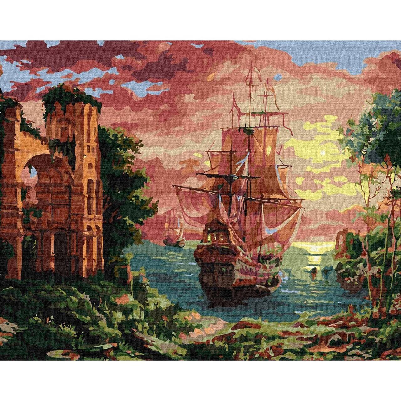 Ideyka Evening Harbor Painting by Numbers Kit